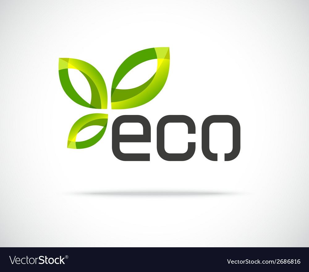 Eco leaf logo Royalty Free Vector Image - VectorStock