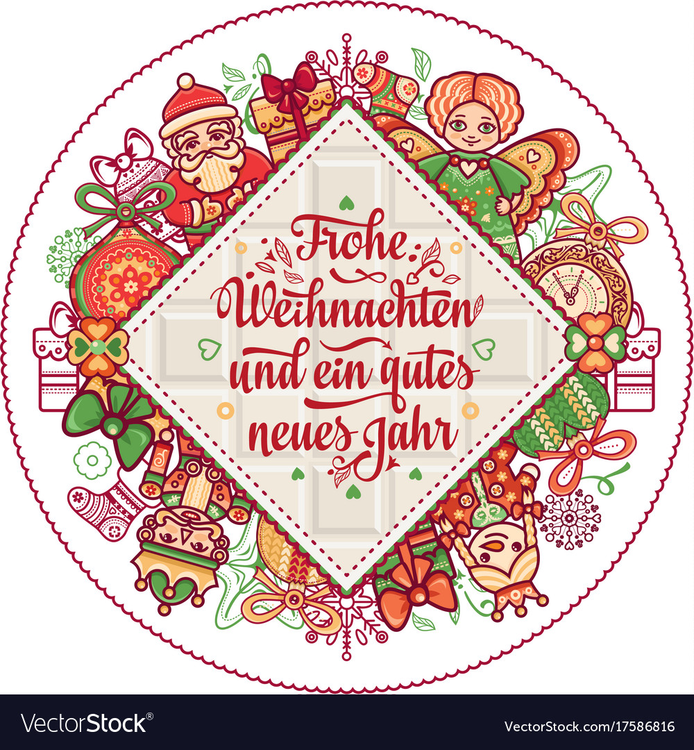 Frohe weihnacht xmas congratulations in germany Vector Image