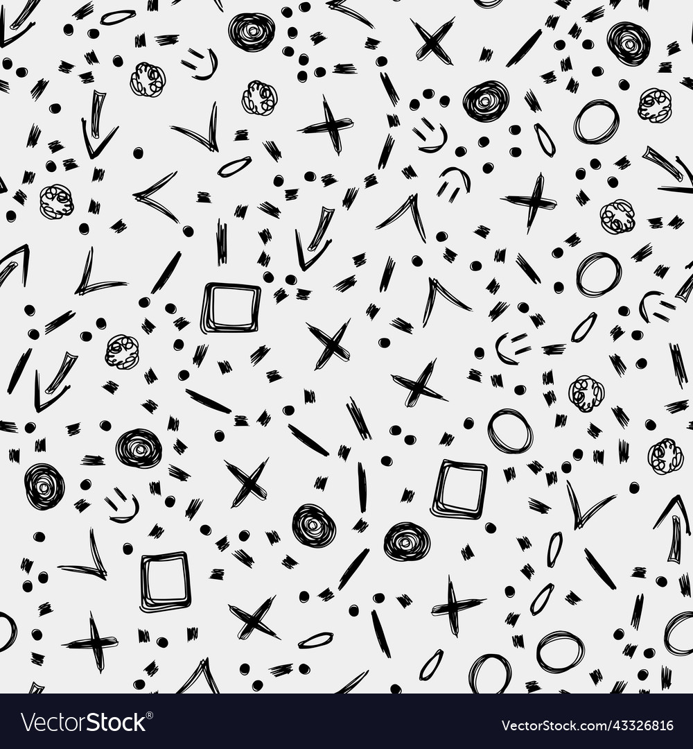 Hand drawn pattern with circles