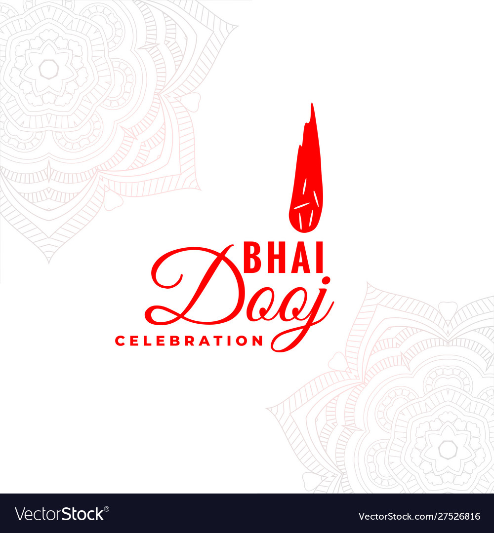 Indian happy bhai dooj festival celebration Vector Image Indian happy bhai dooj festival celebration Vector Image