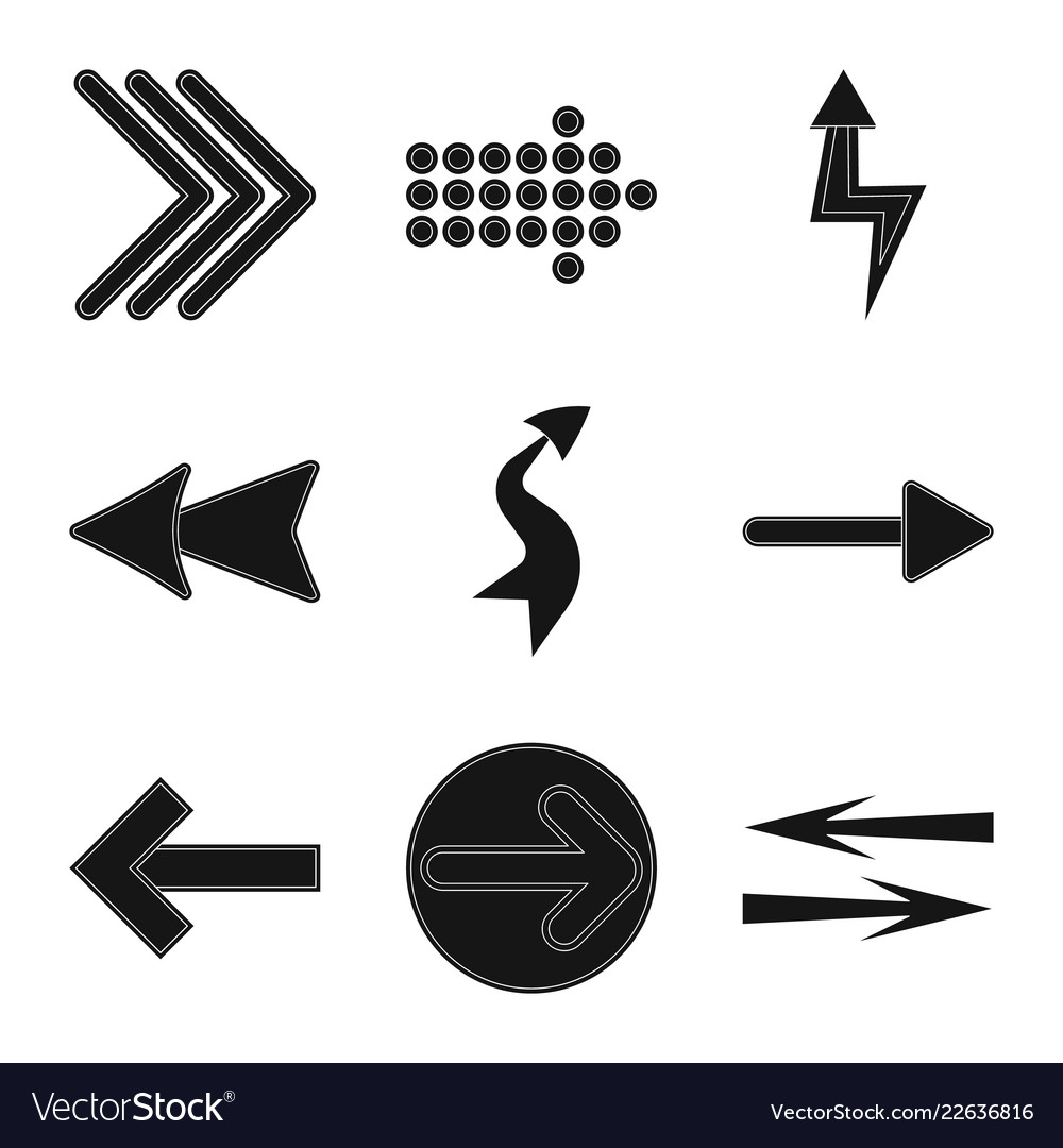 Isoliertes Element- und Pfeilsymbol vector image Isoliertes Element- und Pfeilsymbol