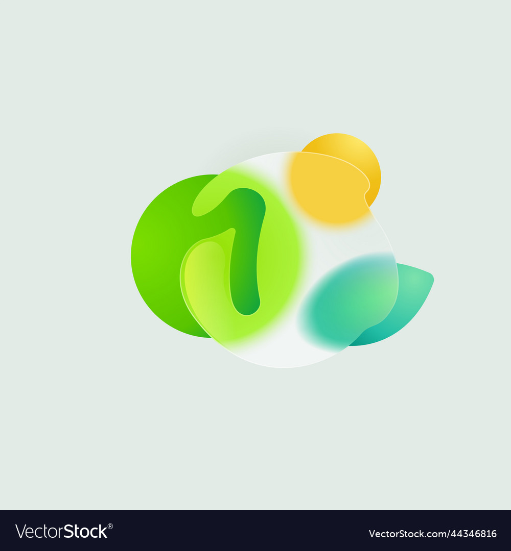 Number one eco logo in round splash with green