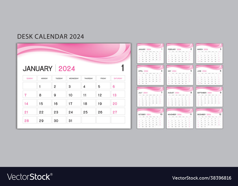 Mini Desk Calendar 2024 Printable Alvina Nataline