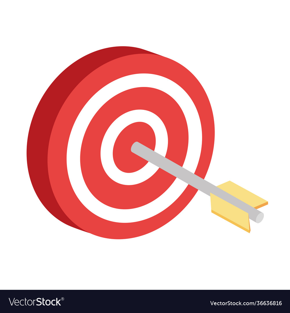 Target and arrow Royalty Free Vector Image - VectorStock