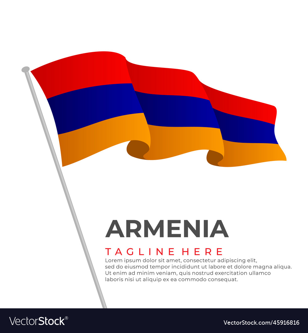 Template armenia flag modern design