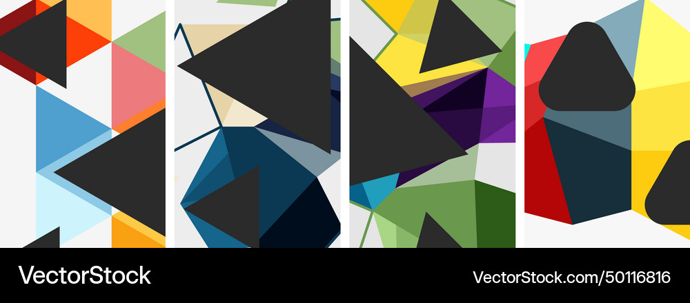 Triangle geometric abstract backgrounds Royalty Free Vector