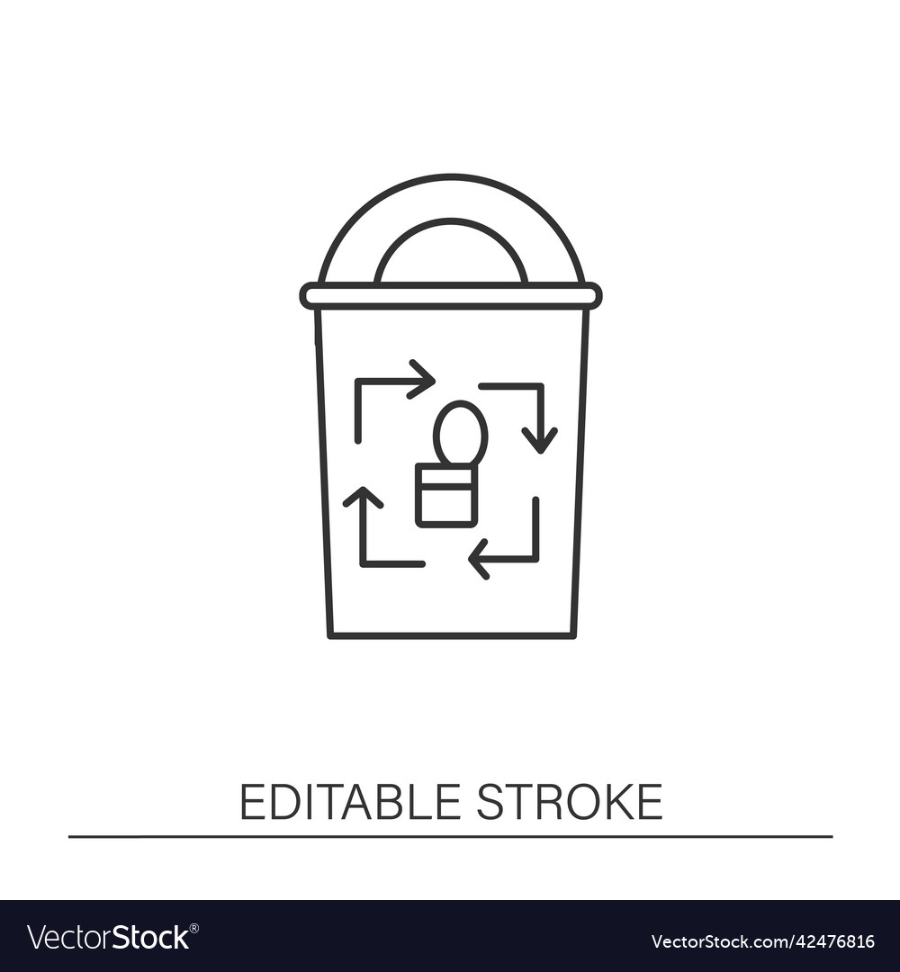 Waste sorting line icon
