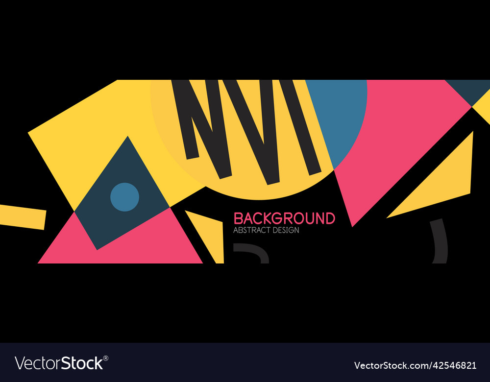 Abstract background blocks lines triangles vector image Abstract background blocks lines triangles