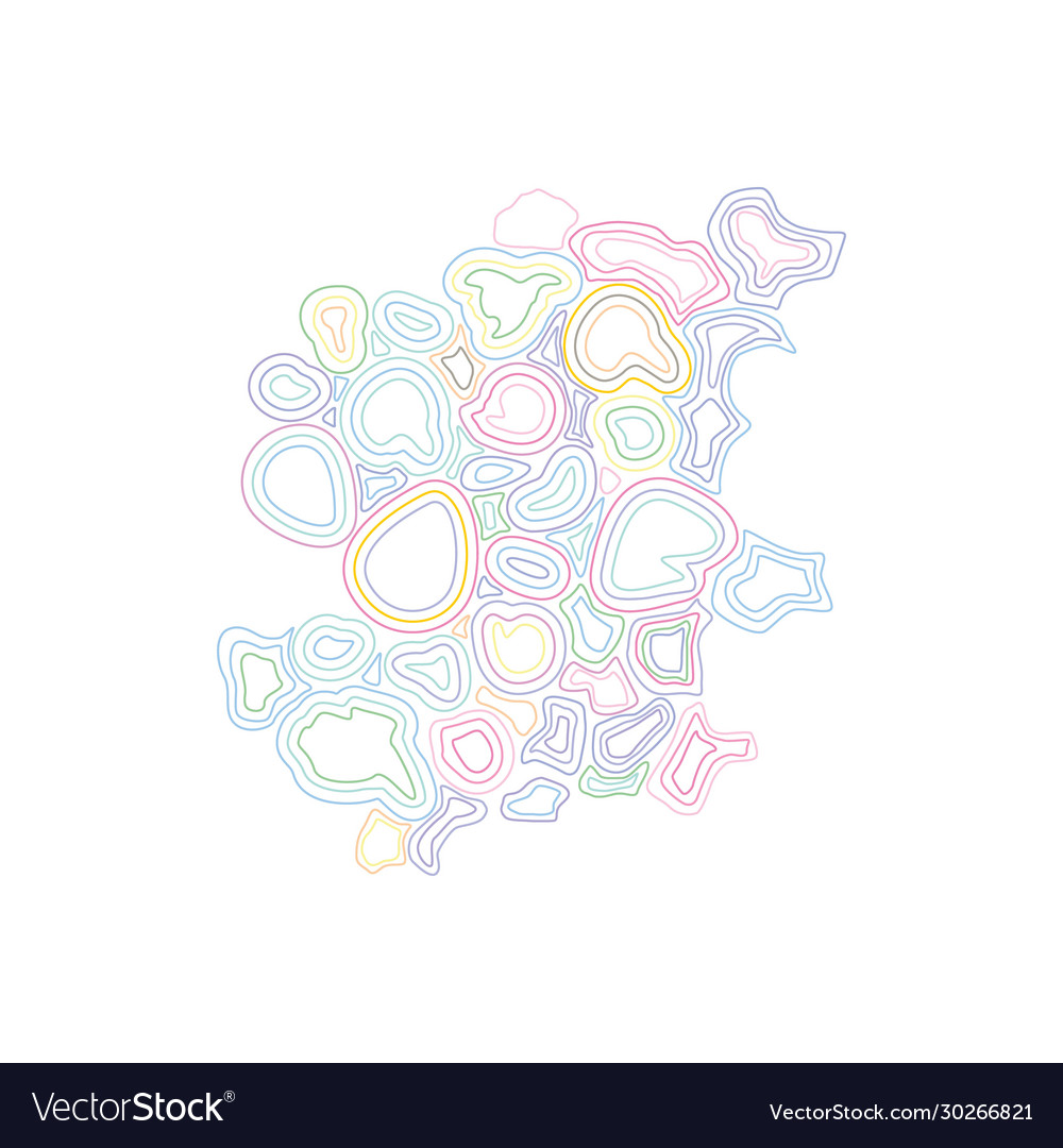 Abstract topographic contour map with multicolor vector image Abstract topographic contour map with multicolor