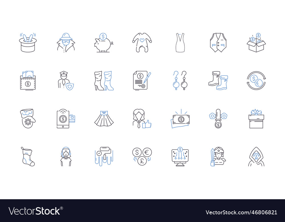 Accessory craftsmanship line icons collection Vector Image