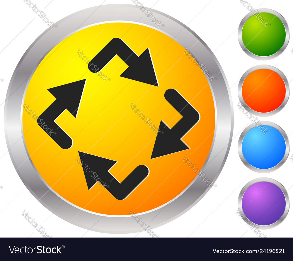 Circular arrows icon rotating clockwise vector image Circular arrows icon rotating clockwise