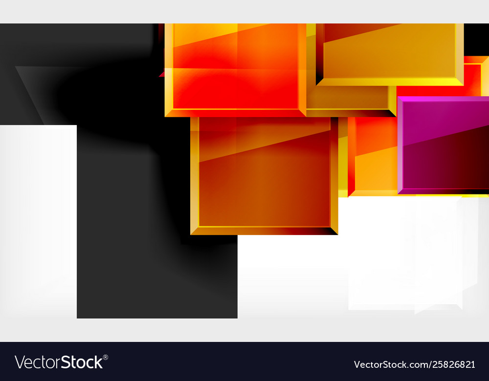 Colorful square and rectangle blocks background vector image Colorful square and rectangle blocks background