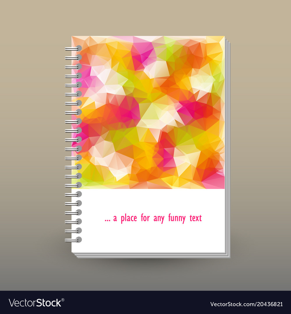 Cover of diary or notebook with ring spiral