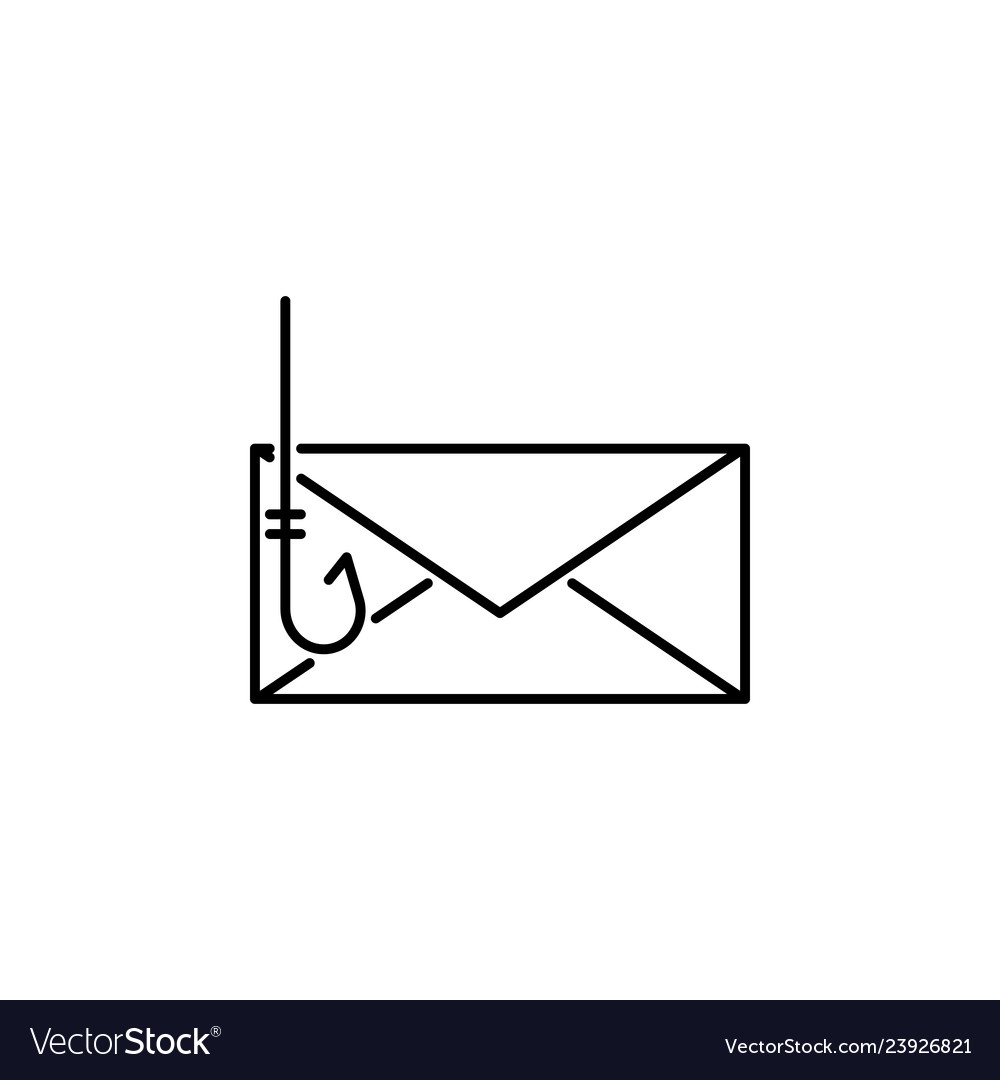 Hacker mail icon on white background can be used vector image Hacker mail icon on white background can be used