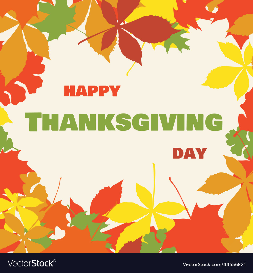 Happy Thanksgiving Day Card Royalty Free Vector Image