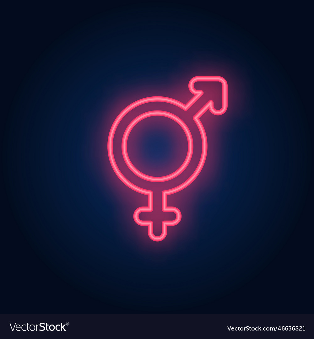 Heterosexuality Neon Sign Royalty Free Vector Image