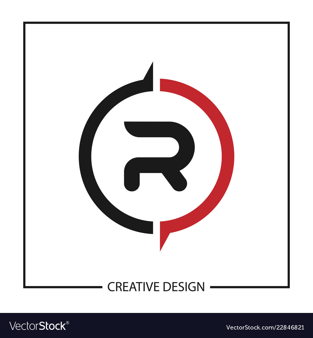 Initial letter r logo template design