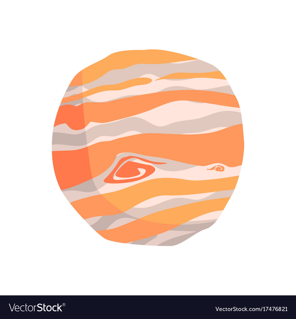 Jupiter planet cartoon Royalty Free Vector Image