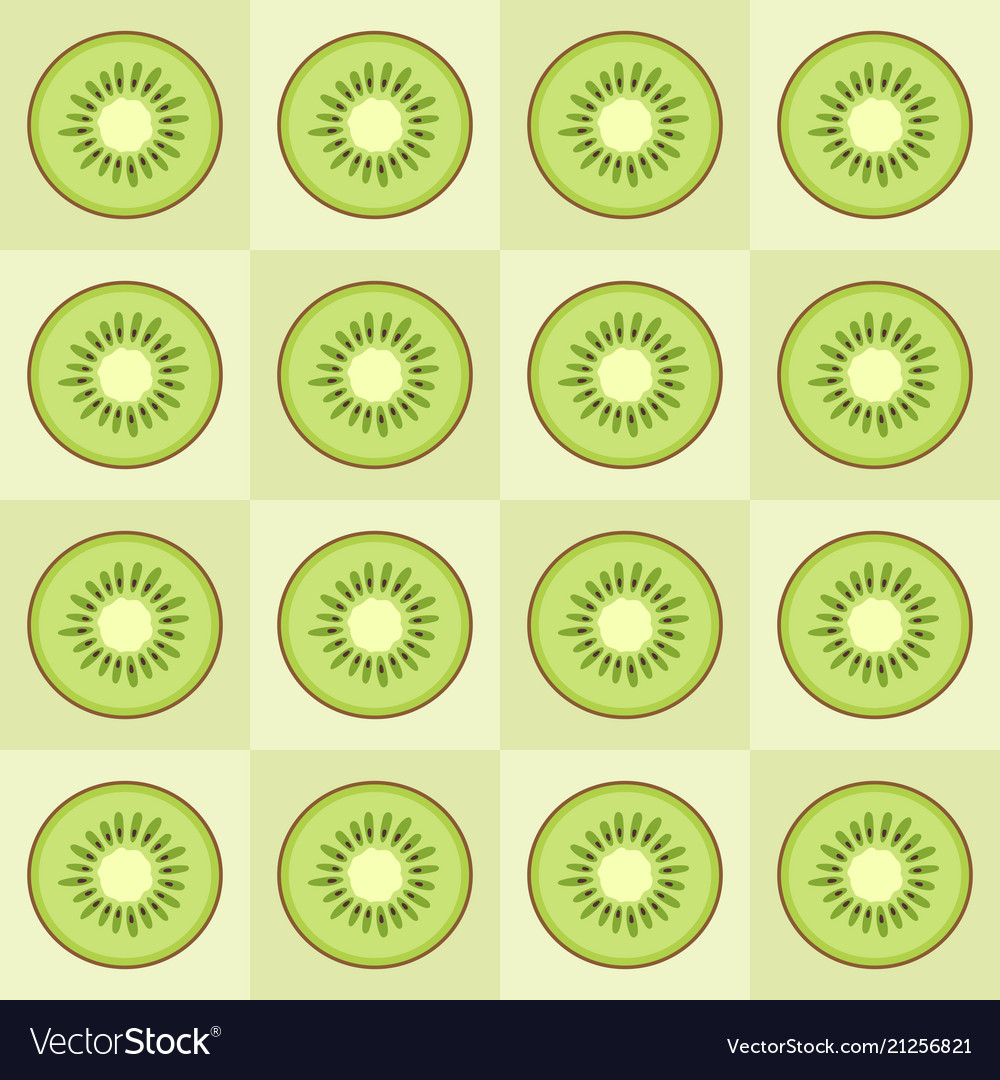 Kiwi slices seamless pattern