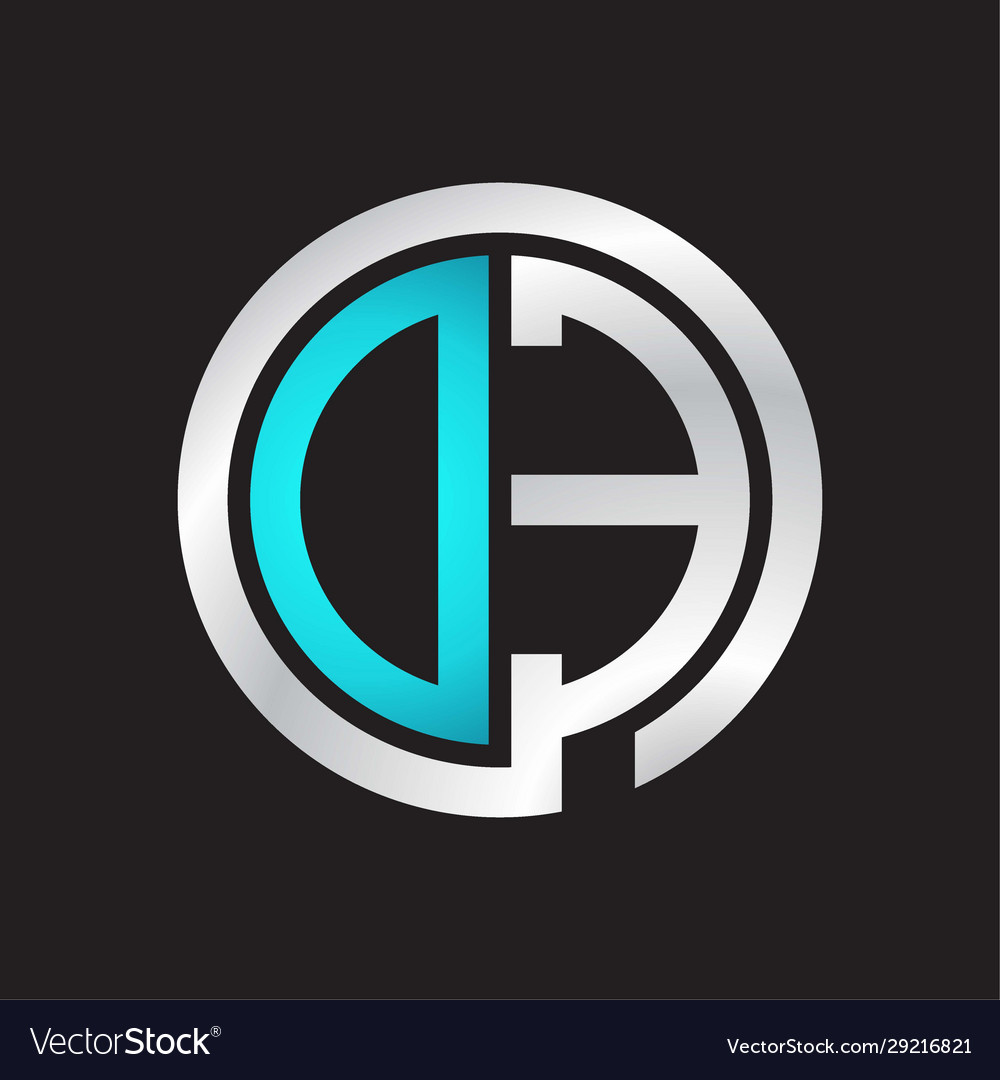 Oe initial logo linked circle monogram