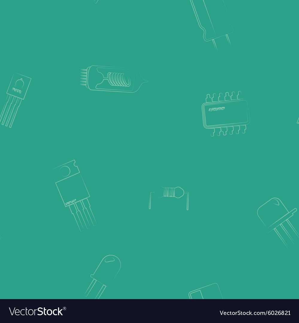 Seamless background with electronic components