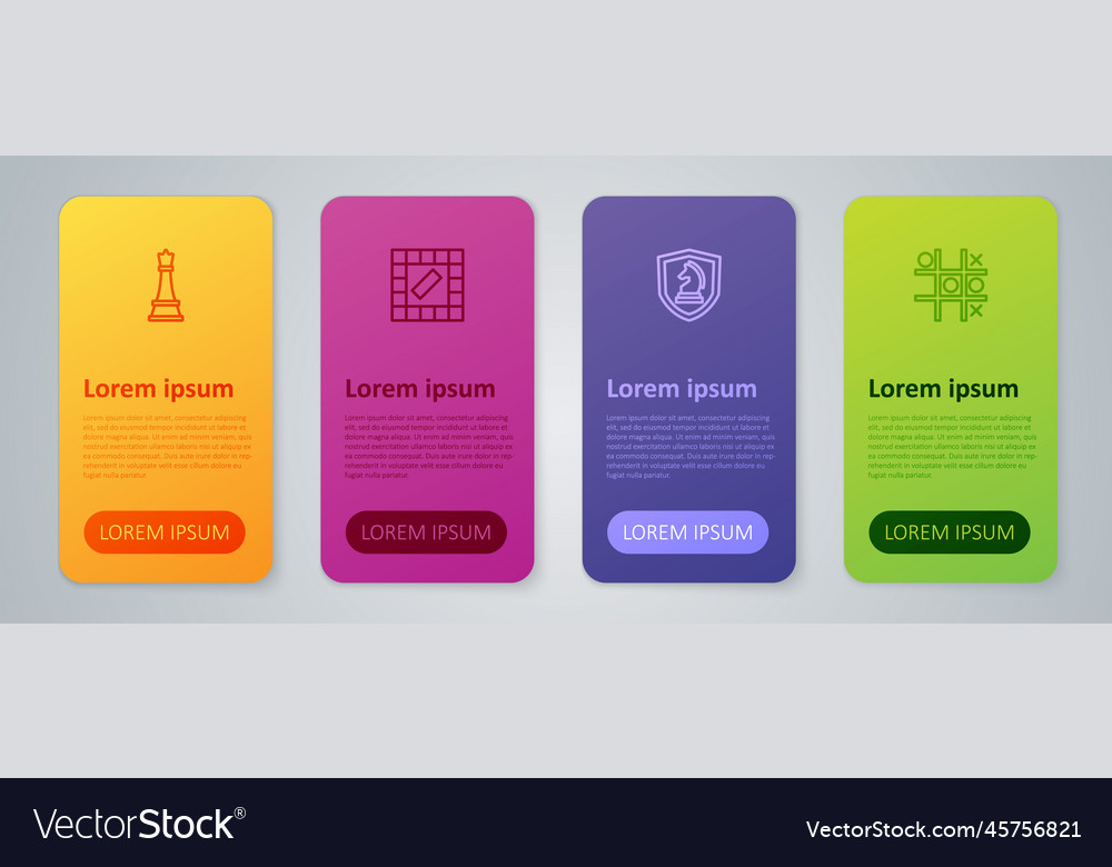 Set line chess tic tac toe game and board vector image Set line chess tic tac toe game and board