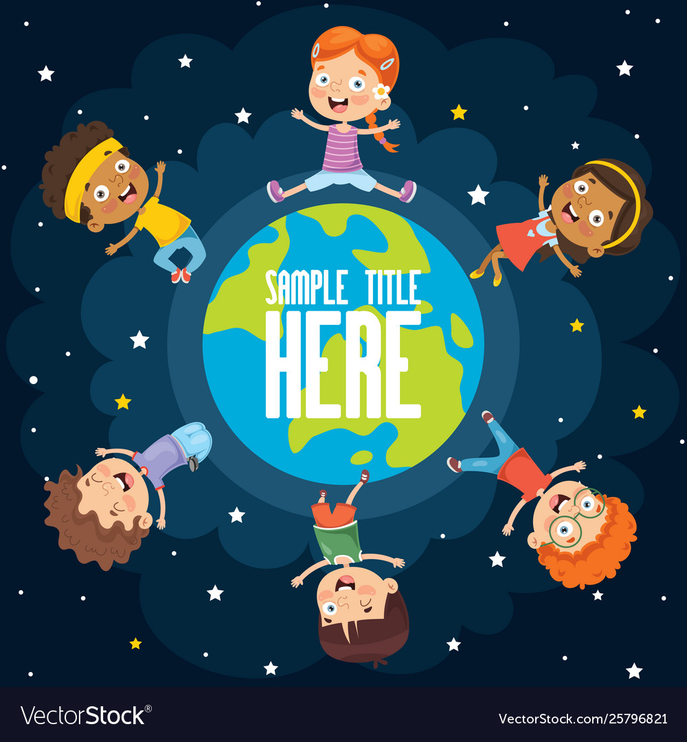 Space children Royalty Free Vector Image - VectorStock