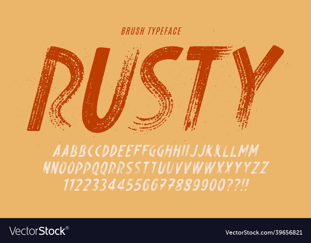 Stylish brush painted an uppercase letters Vector Image