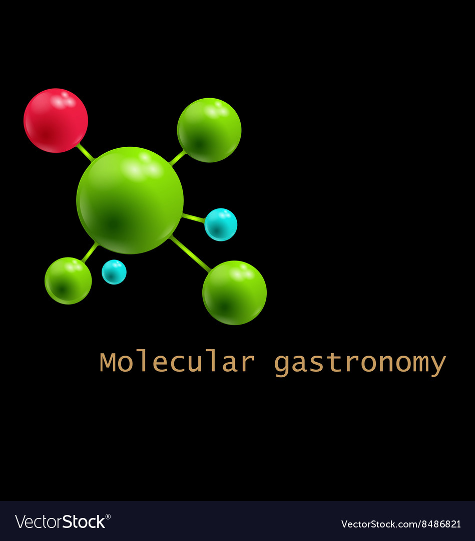 Stylized molecular structure gastronomy