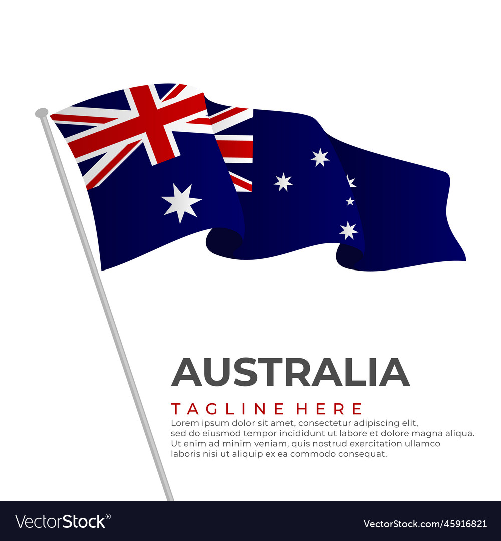 Template australia flag modern design Royalty Free Vector