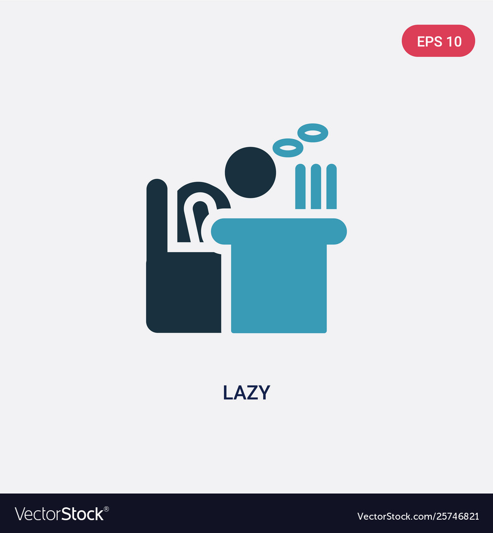 Two color lazy icon from people concept isolated