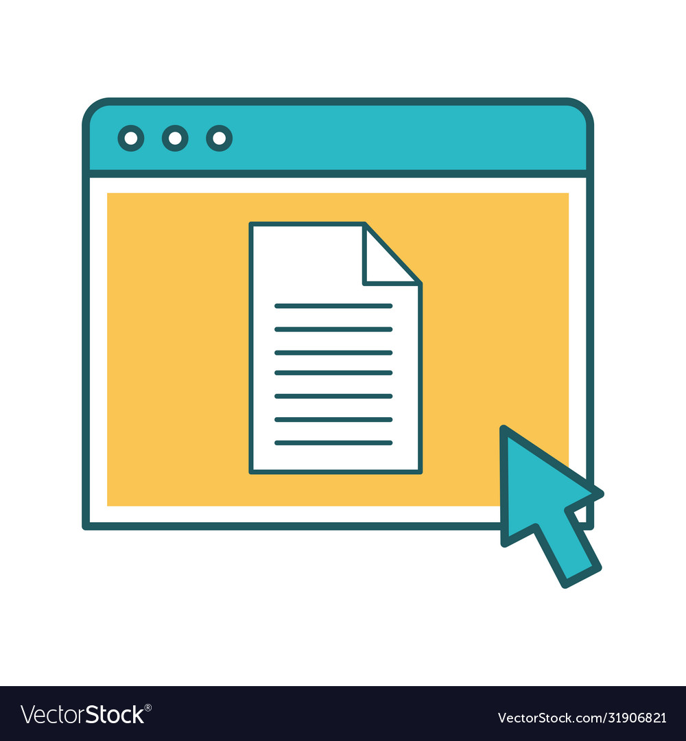 Website page line and fill style icon