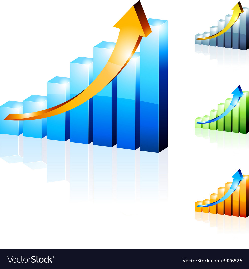 3d graph Royalty Free Vector Image - VectorStock