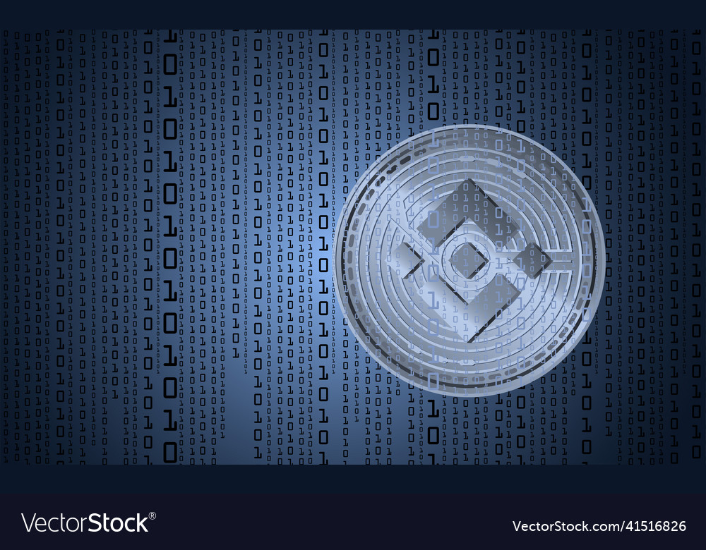 Binance digital cryptocurrency sign binary code