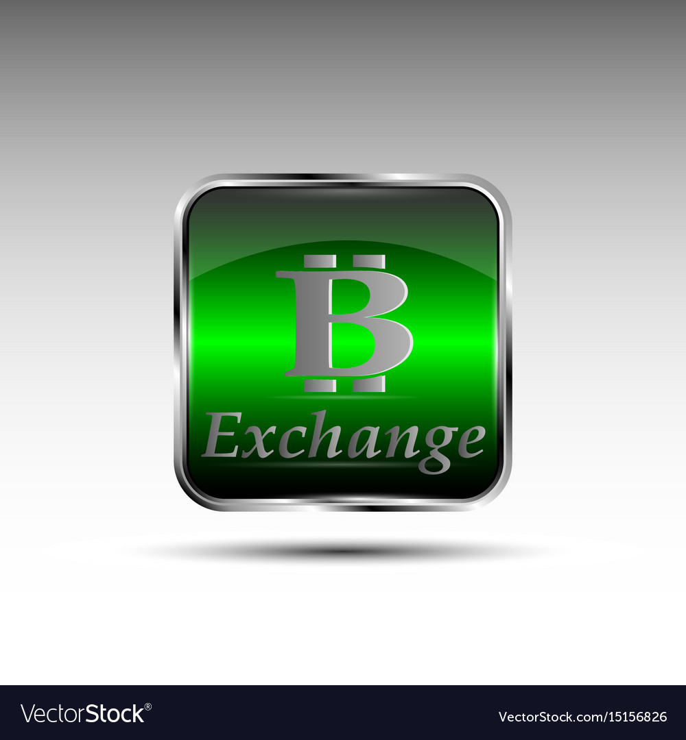 Button with bitcoin symbol