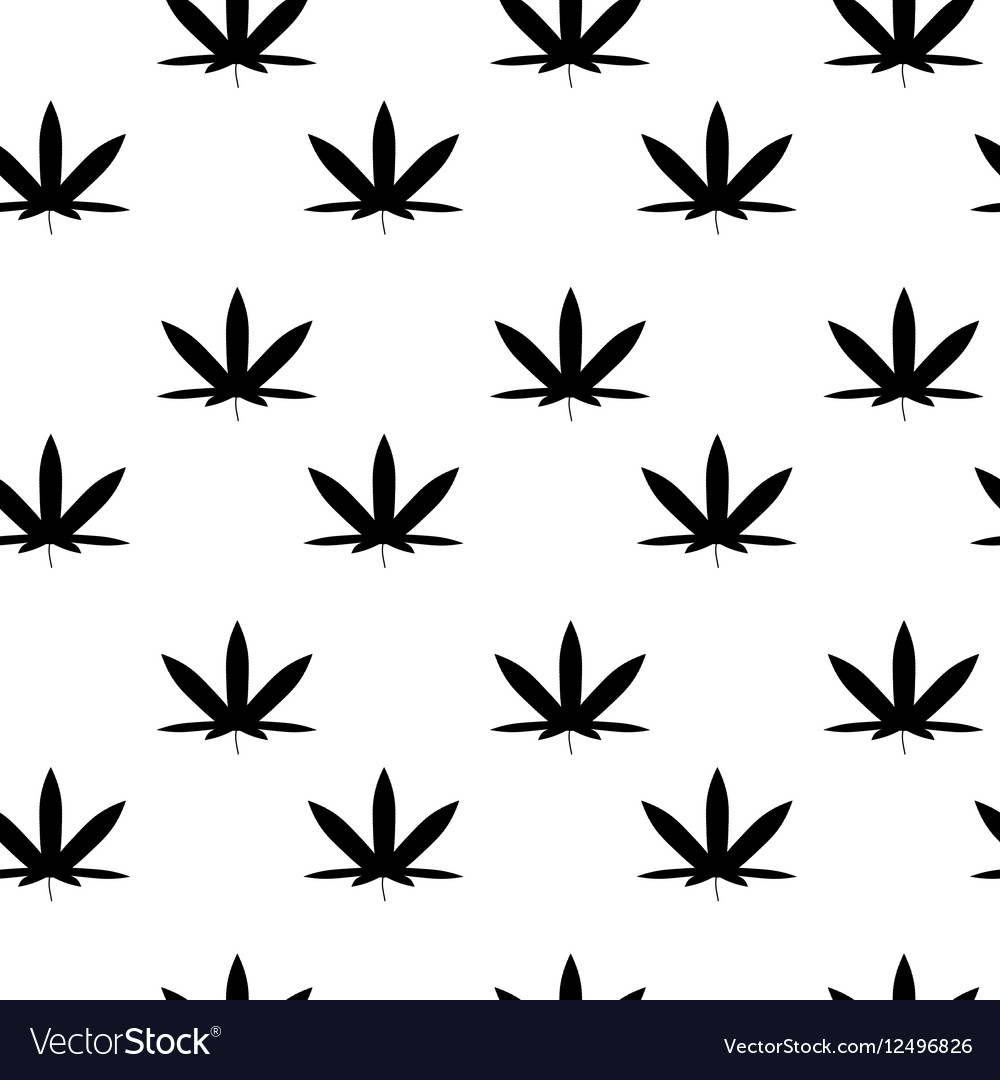 Cannabis seamless black background