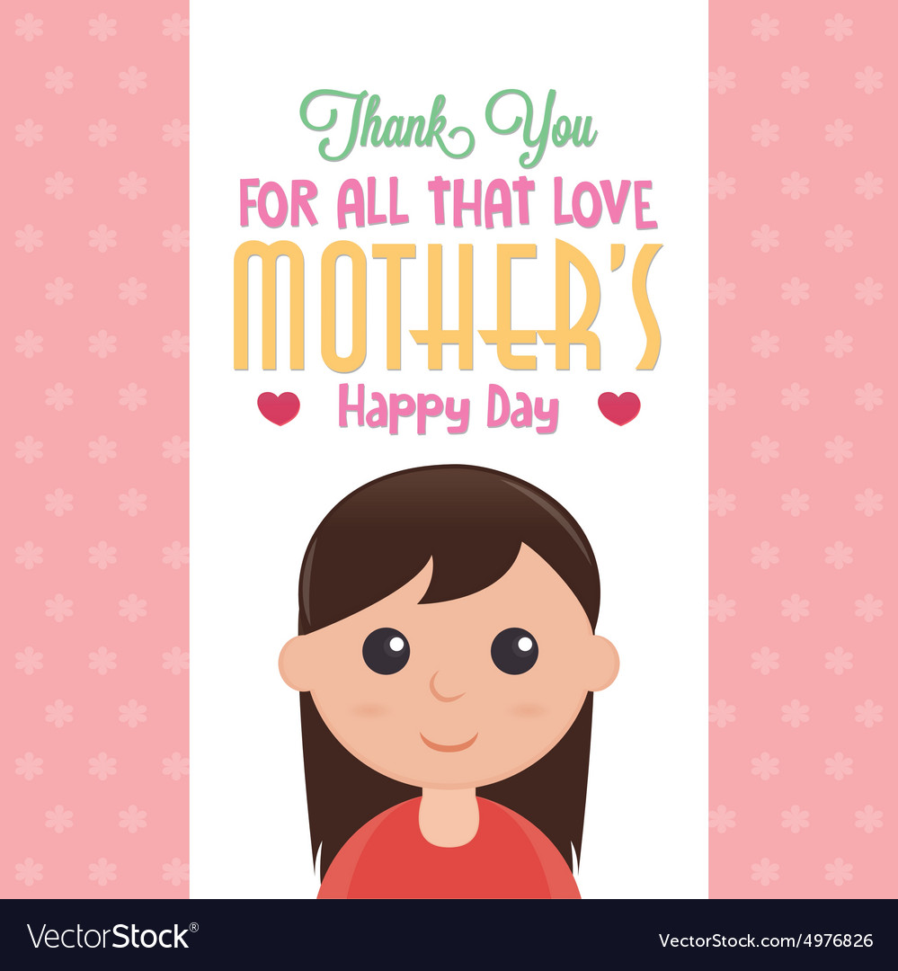 Colored background with cute objects for mothers