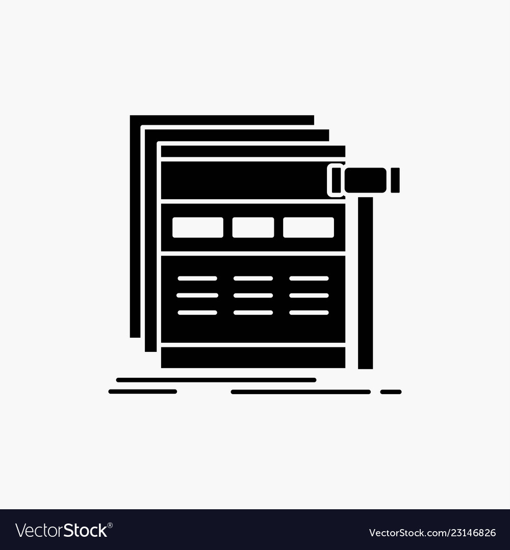 Internet page web webpage wireframe glyph icon