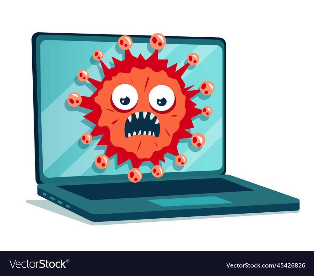 Laptop virus infection computer hacking