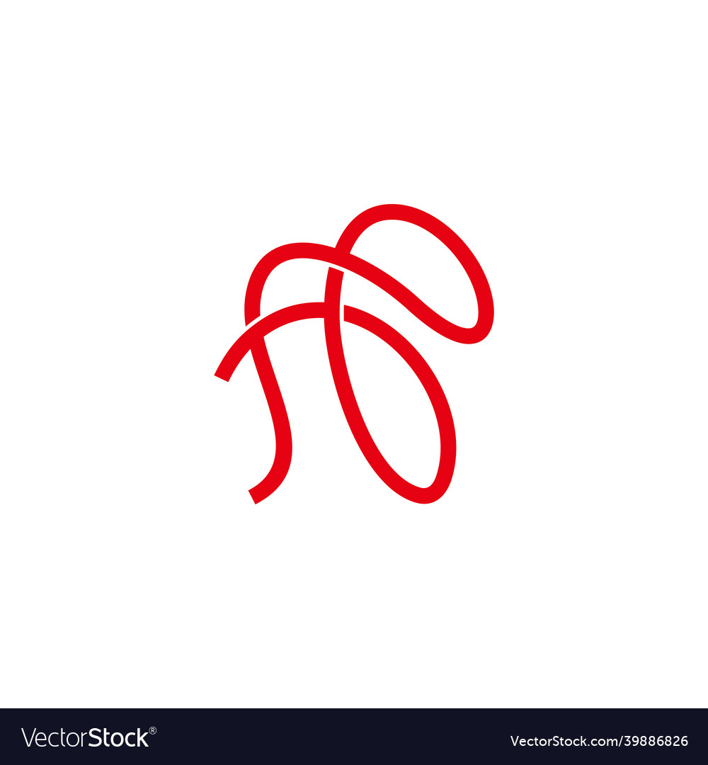 Letter fb loop curves linked linear design logo vector image Letter fb loop curves linked linear design logo