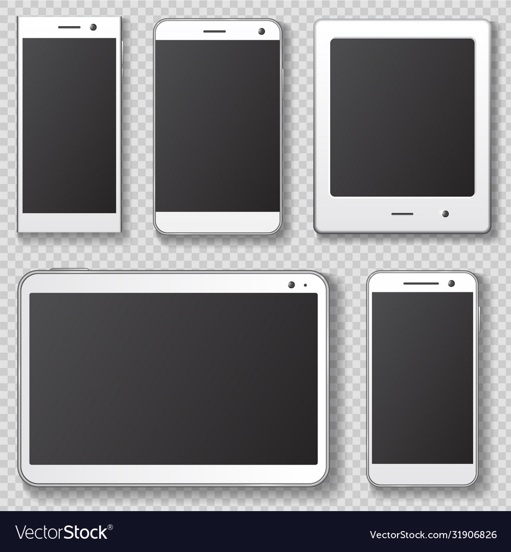 Mobile device templates with transparent shadow