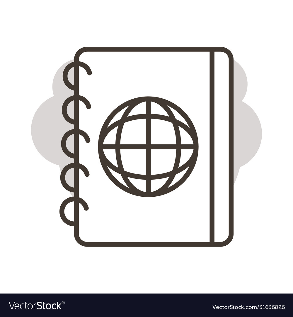 Notebook with sphere browser line style