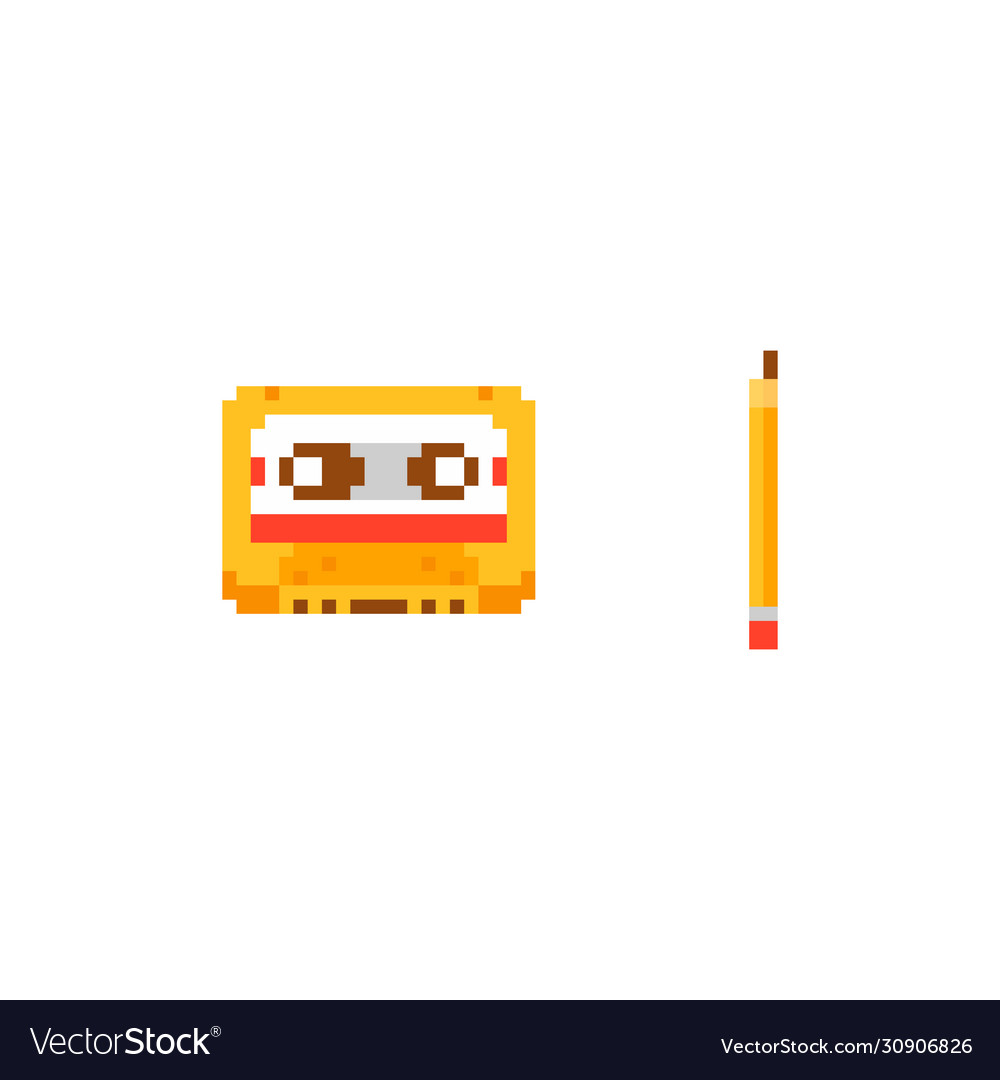 Pixel art - audio tape compact