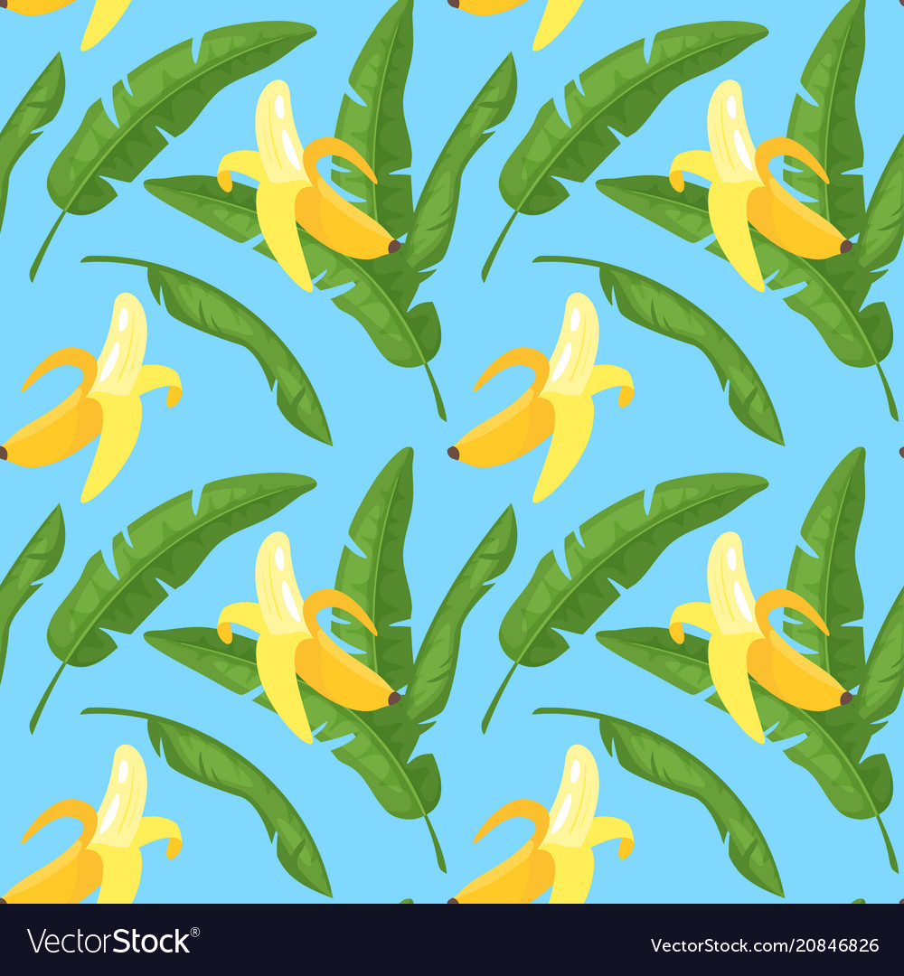 Seamless pattern with banana vector image Seamless pattern with banana