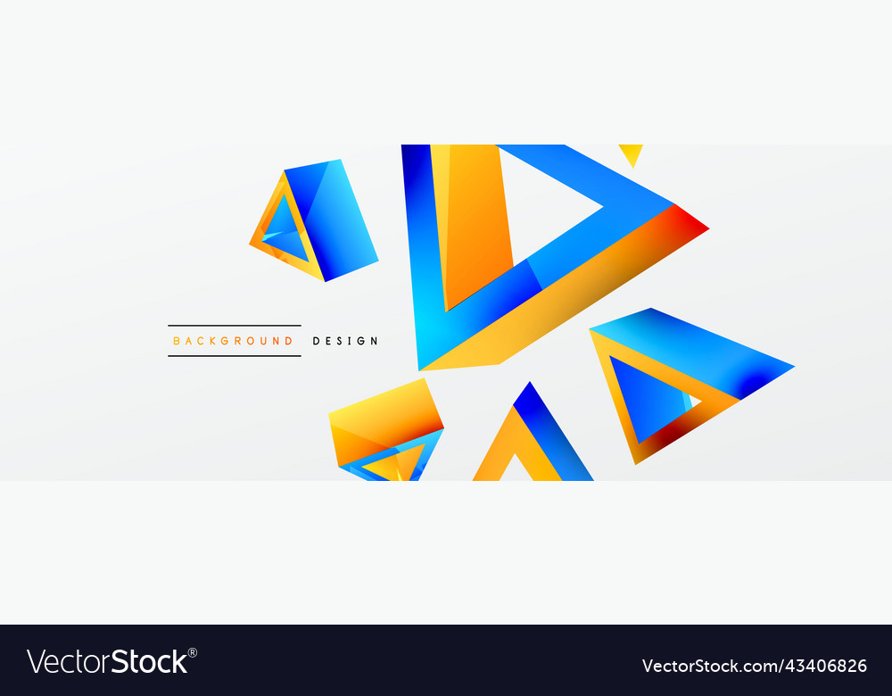 Triangle abstract background 3d basic