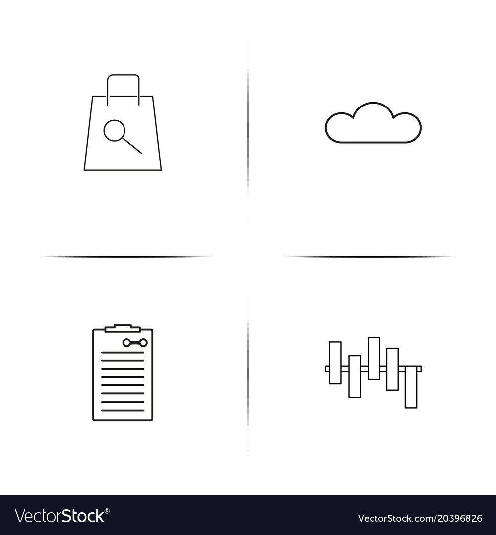 Web und Text einfache lineare Icon setsimple Umriss