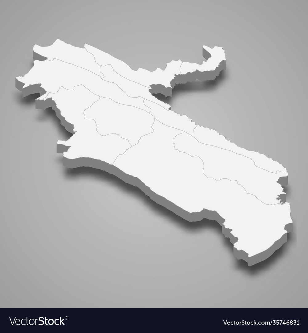 3d isometric map ilam is a province iran