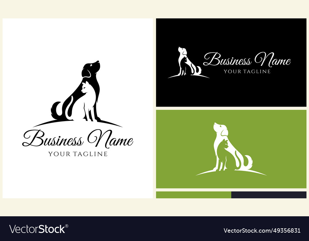 Animal care hospital logo template Royalty Free Vector Image