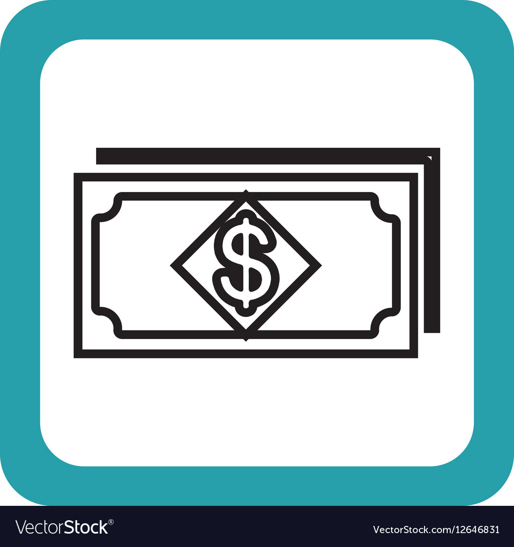 Bills money pattern isolated icon