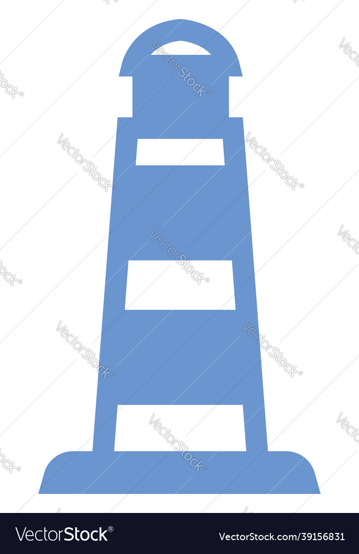 Blue lighthouse icon on white background Vector Image